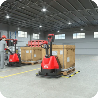 EP automated forklift in warehouse