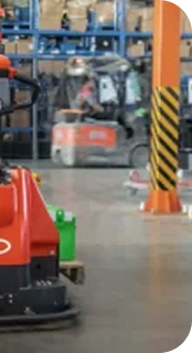 EP automated guided vehicle in operation